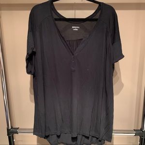 Merona Shortsleeved Henley Top - Size 4X